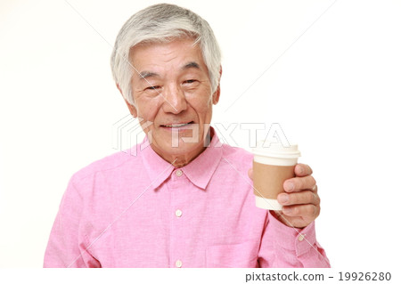 Elderly people taking coffee break Elderly people taking coffee break 19926280