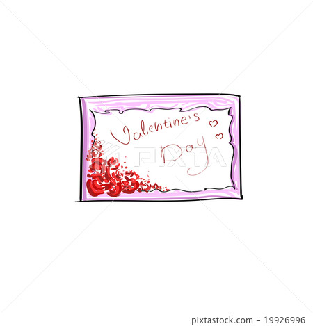 Sketch Frame Hand Draw Heart Shape 19926996