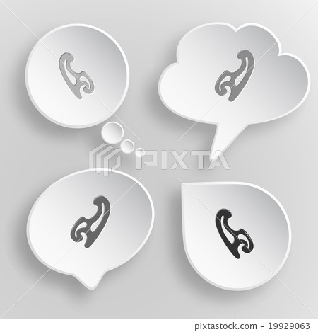French curve. White flat vector buttons French curve. White flat vector buttons 19929063