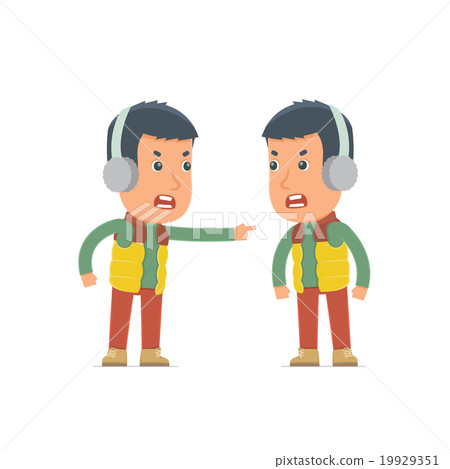 Angry Character Winter Citizen - Stock Illustration [19929351] - PIXTA