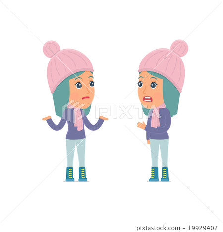 Frustrated Character Winter Girl Frustrated Character Winter Girl 19929402