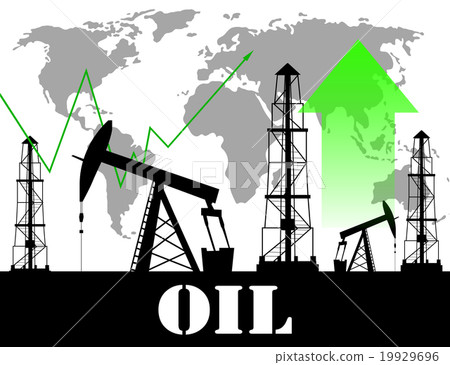 Oil price  graph illustration 19929696