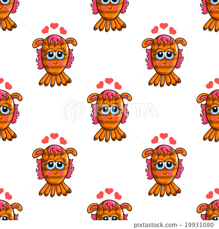 Seamless pattern with cute cartoon monsters-3 Seamless pattern with cute cartoon monsters-3 19931080