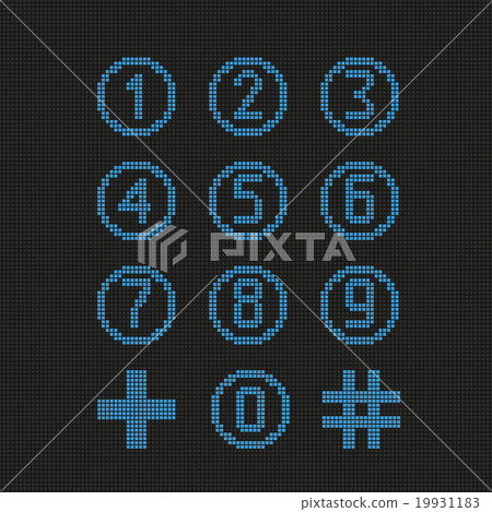 Set of digital numbers Set of digital numbers 19931183