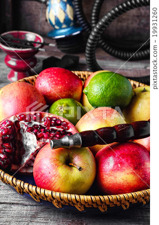 Fruit platter and hookah 19931260