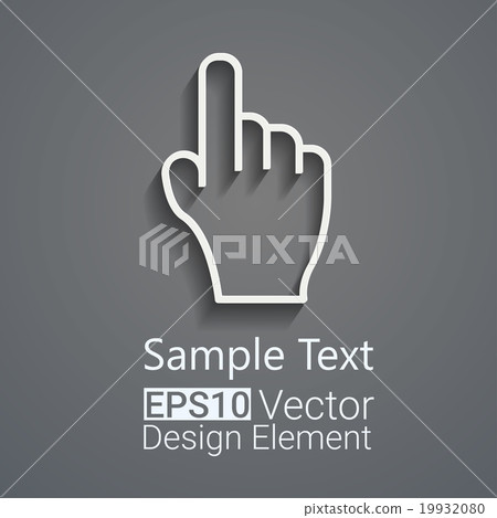 Hand icon with shaddows Hand icon with shaddows 19932080