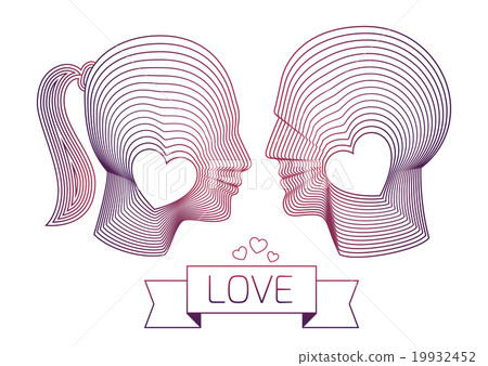 Love couple of man and woman vector profiles Love couple of man and woman vector profiles 19932452