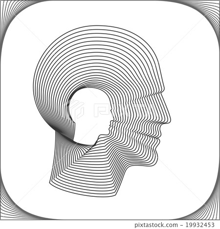 Conceptual side portrait of man. Conceptual side portrait of man. 19932453