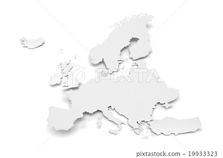 Detail paper map of Europe 19933323