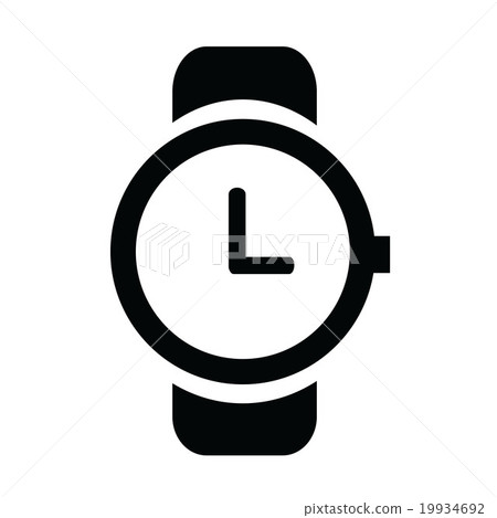 clock icon, vector illustration. Flat design style clock icon, vector illustration. Flat design style 19934692