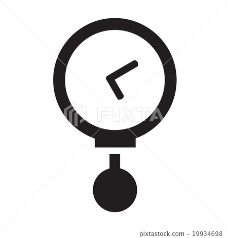 Vector round black timer icons Vector round black timer icons 19934698