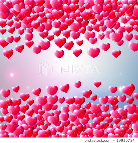 Valentines Day background with scattered hearts Valentines Day background with scattered hearts 19936784
