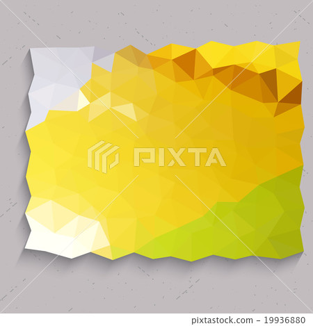Yellow triangles on concrete wall abstract 19936880