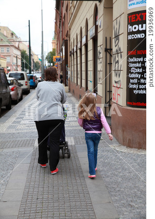 Parent and child of Prague Czech Republic Parent and child of Prague Czech Republic 19936969