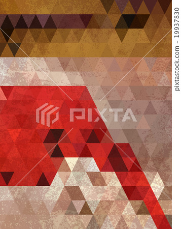 Red and brown triangles background antique style 19937830