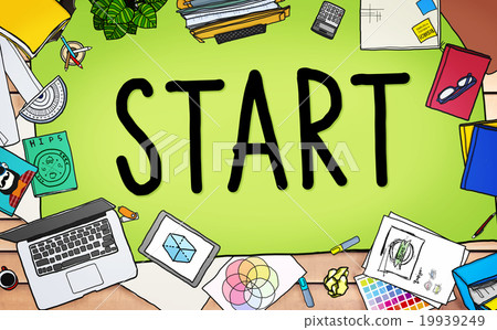 Start Journey Mission Achievement Begin Concept 19939249