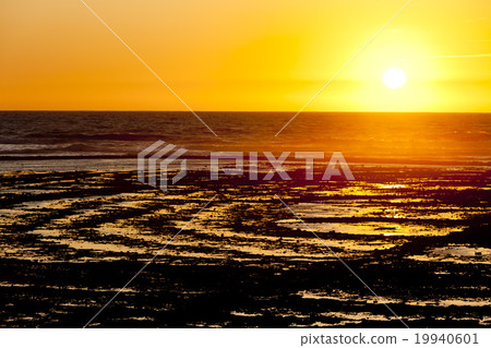 sunset at coast of Oleron Island, France sunset at coast of Oleron Island, France 19940601