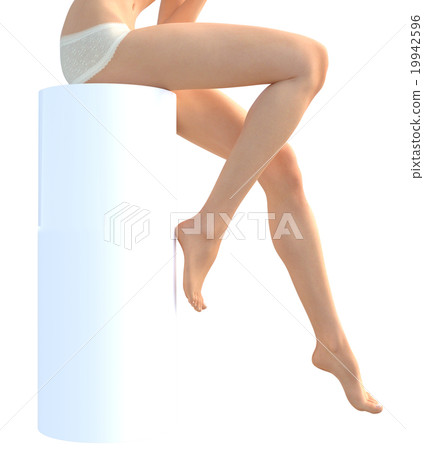 Ideal women's leg body Parts perming 3DCG illustration material 19942596