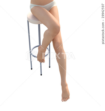 Ideal women's leg body Parts perming 3DCG illustration material 19942597