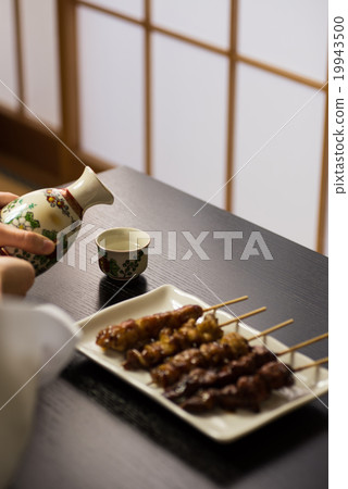 烤雞肉串清酒釀造現場 19943500