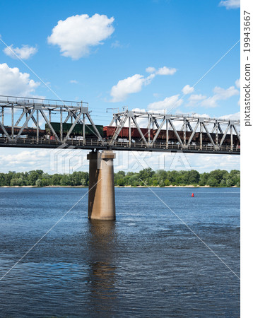 One of the piers supporting the railroad bridge One of the piers supporting the railroad bridge 19943667