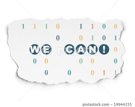Business concept: We can! on Torn Paper background 19944155