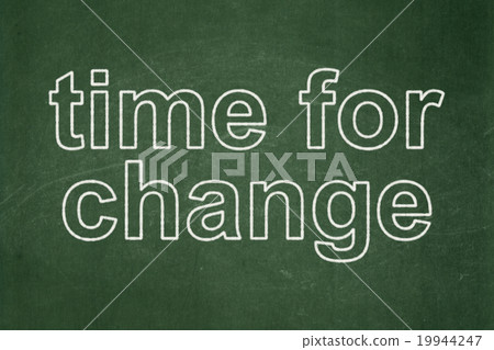 Time concept: Time for Change on chalkboard 19944247