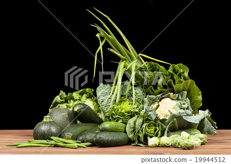 Assortment of green vegetables 19944512