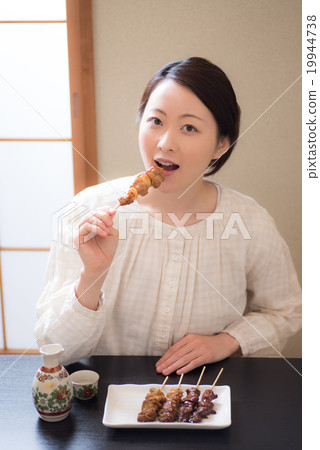 食物場景的女人 19944738