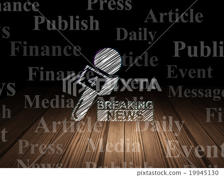 News concept: Breaking News And Microphone in News concept: Breaking News And Microphone in 19945130