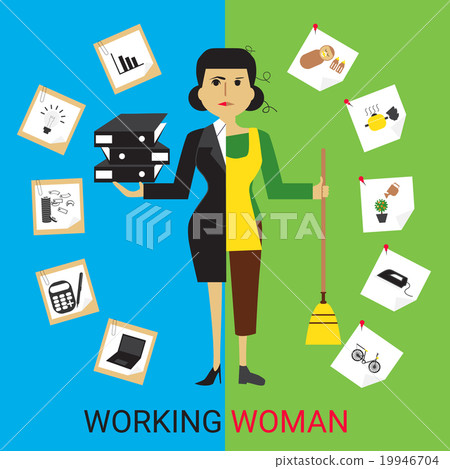 Housewife and businesswoman Housewife and businesswoman 19946704