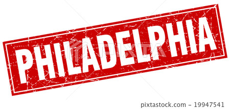 Philadelphia red square grunge isolated stamp Philadelphia red square grunge isolated stamp 19947541
