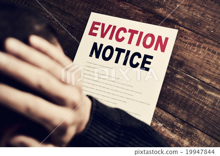 young man who has received an eviction notice 19947844