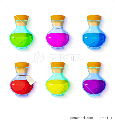 Set of elixirs icons vector illustration - Stock Illustration [19948123 ...