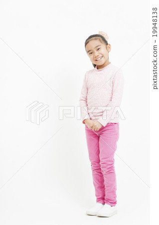 挺直女孩挺直小學女孩全身女孩小學學生 19948138