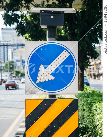 Arrow traffic signboard Arrow traffic signboard 19948286