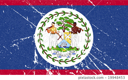 Flag of Belize with old texture. Vector Flag of Belize with old texture. Vector 19948453