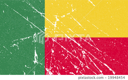 Flag of Benin with old texture. Vector Flag of Benin with old texture. Vector 19948454