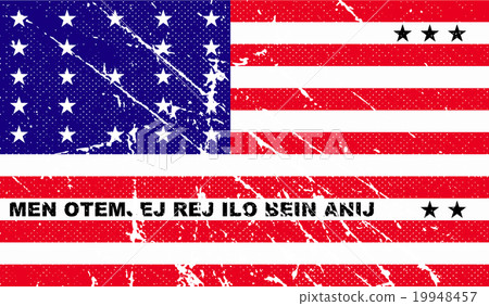 Flag of Bikini Atoll with old texture. Vector Flag of Bikini Atoll with old texture. Vector 19948457