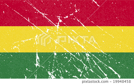Flag of Bolivia with old texture. Vector 19948458