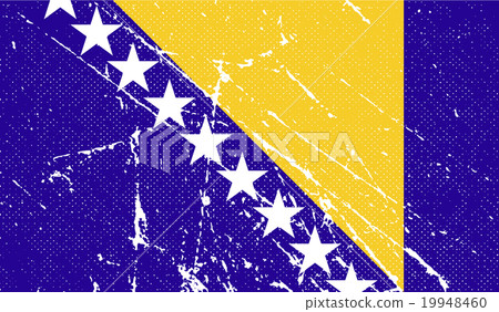 Flag of Bosnia and Herzegovina with old texture Flag of Bosnia and Herzegovina with old texture 19948460
