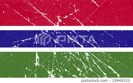 Flag of Gambia with old texture. Vector Flag of Gambia with old texture. Vector 19948520