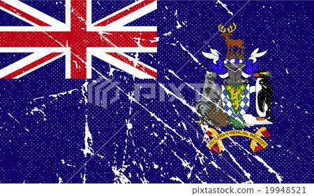 Flag of Georgia and Sandwich with old textur 19948521