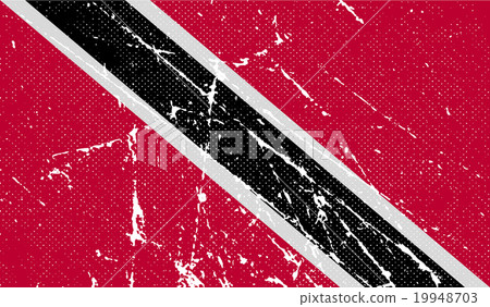 Flag of Trinidad and Tobago with old texture 19948703