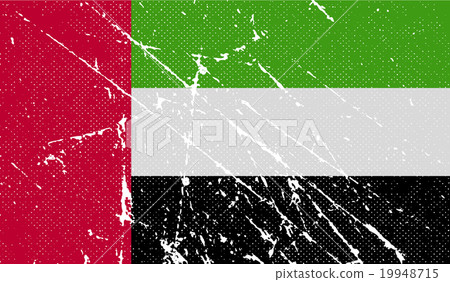 Flag of United Arab Emirates with old texture Flag of United Arab Emirates with old texture 19948715