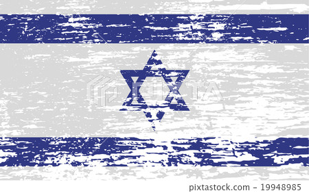 Flag of Israe with old texture. Vector 19948985
