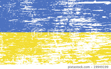 Flag of Ukraine with old texture. Vector Flag of Ukraine with old texture. Vector 19949199