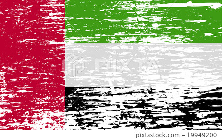Flag of United Arab Emirates with old texture Flag of United Arab Emirates with old texture 19949200