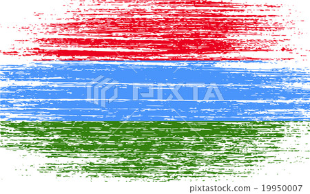 Flag of Karelia with old texture. Vector 19950007