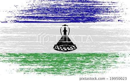 Flag of Lesotho with old texture. Vector Flag of Lesotho with old texture. Vector 19950023